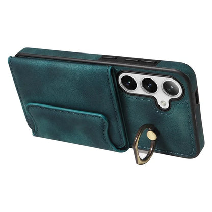 001 For Samsung Galaxy S23 FE Case Rotation Ring PU Leather Magnetic Clasp Phone Back Cover