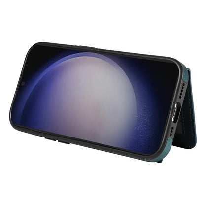 001 For Samsung Galaxy S23 FE Case Rotation Ring PU Leather Magnetic Clasp Phone Back Cover