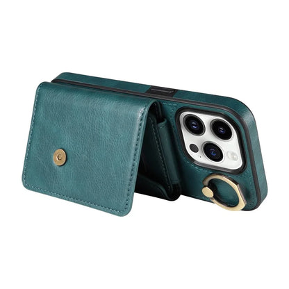 002 For iPhone 15 Pro Max Case PU Leather Card Holder Crossbody Strap Phone Cover