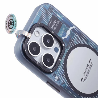 YOUNGKIT Technology Series for iPhone 16 Pro Case Compatible with MagSafe PC+TPU Matte Phone Cover IMD Pattern