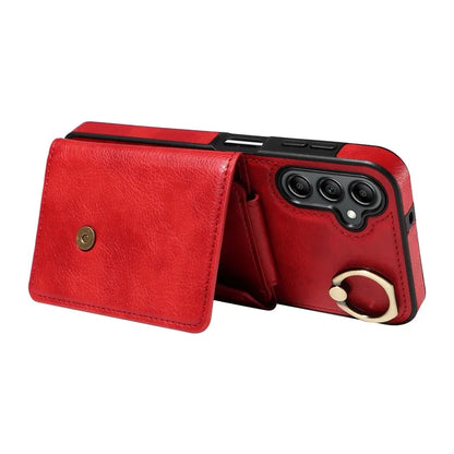 002 For Samsung Galaxy A14 4G / 5G Case Leather Anti-Drop Kickstand Back Cover Crossbody Strap