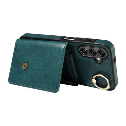 002 For Samsung Galaxy A14 4G / 5G Case Leather Anti-Drop Kickstand Back Cover Crossbody Strap