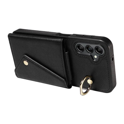 002 For Samsung Galaxy A14 4G / 5G Case Leather Anti-Drop Kickstand Back Cover Crossbody Strap