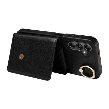 002 For Samsung Galaxy A14 4G / 5G Case Leather Anti-Drop Kickstand Back Cover Crossbody Strap