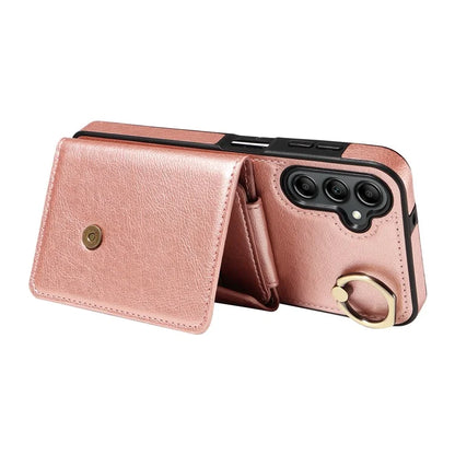 002 For Samsung Galaxy A14 4G / 5G Case Leather Anti-Drop Kickstand Back Cover Crossbody Strap