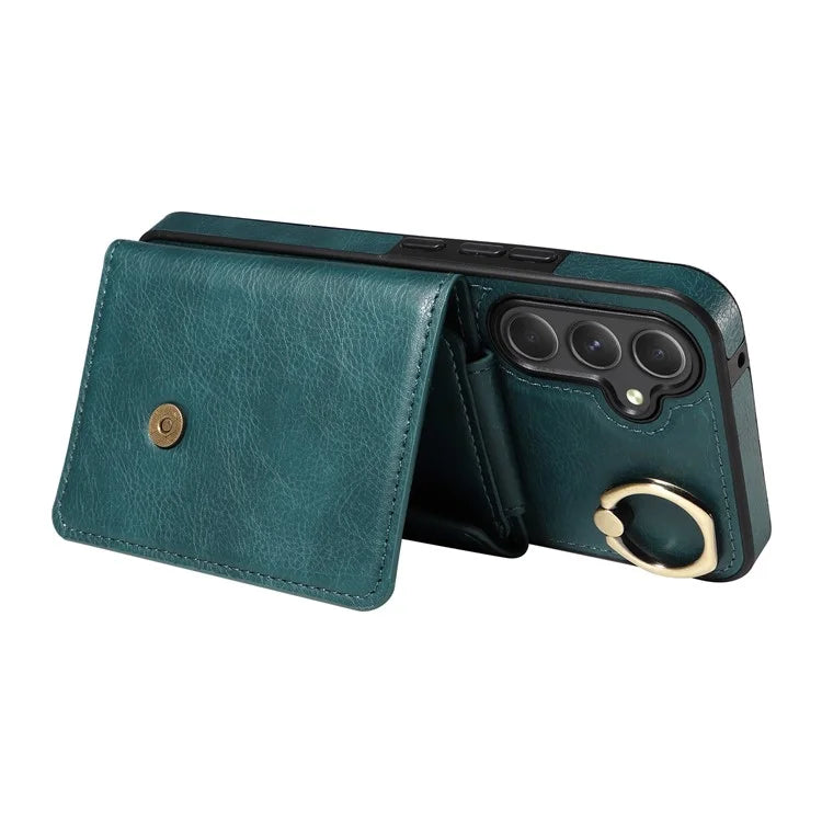 002 For Samsung Galaxy A54 5G Case Leather Card Holder Phone Case Crossbody Strap