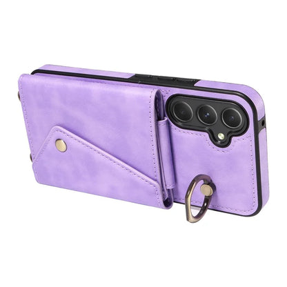 002 For Samsung Galaxy A54 5G Case Leather Card Holder Phone Case Crossbody Strap