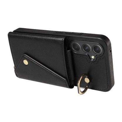 002 For Samsung Galaxy A54 5G Case Leather Card Holder Phone Case Crossbody Strap