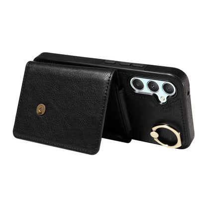 002 For Samsung Galaxy A05 4G Case Card Holder Leather Crossbody Back Cover Anti-Drop Ring Holder