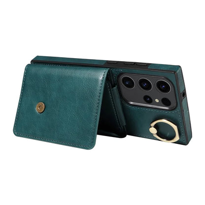 002 For Samsung Galaxy S23 Ultra Case Leather + TPU Crossbody Card Holder Slot Phone Cover