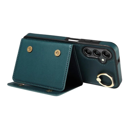 007 For Samsung Galaxy A14 4G / 5G Crossbody Case Card Holder Leather Splicing Phone Cover