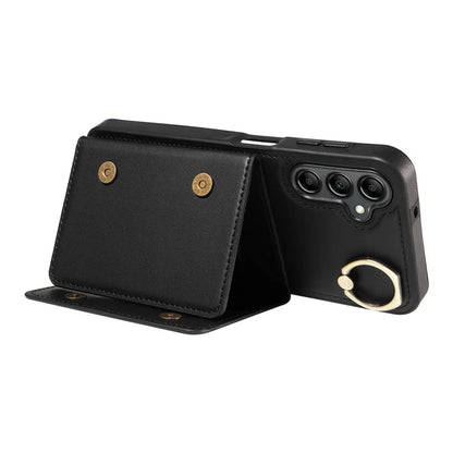 007 For Samsung Galaxy A14 4G / 5G Crossbody Case Card Holder Leather Splicing Phone Cover