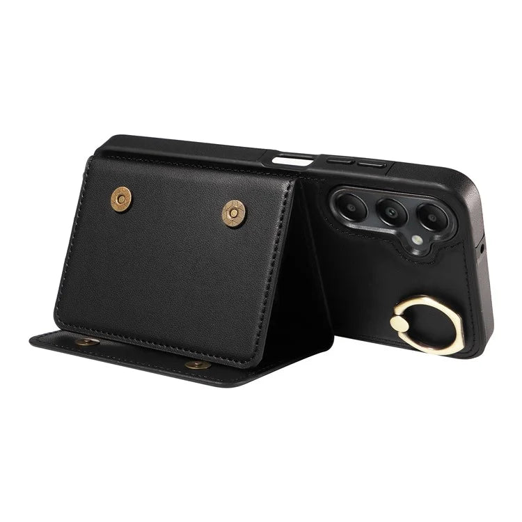 007 For Samsung Galaxy A05s 4G Case Leather Coated TPU Anti-Drop Phone Cover with Crossbody Strap