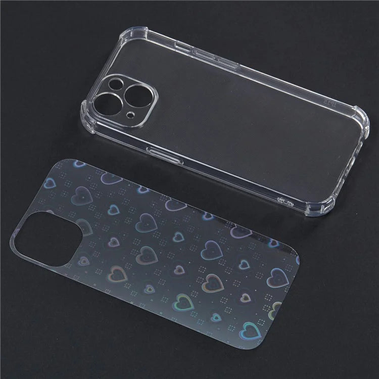 For iPhone 15 Shockproof Case Soft TPU Phone Cover with Card Paper