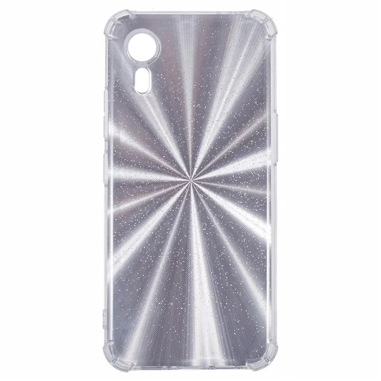 For Samsung Galaxy Xcover7 Clear Case Anti-Drop TPU Back Phone Cover with 4 Removable Papers