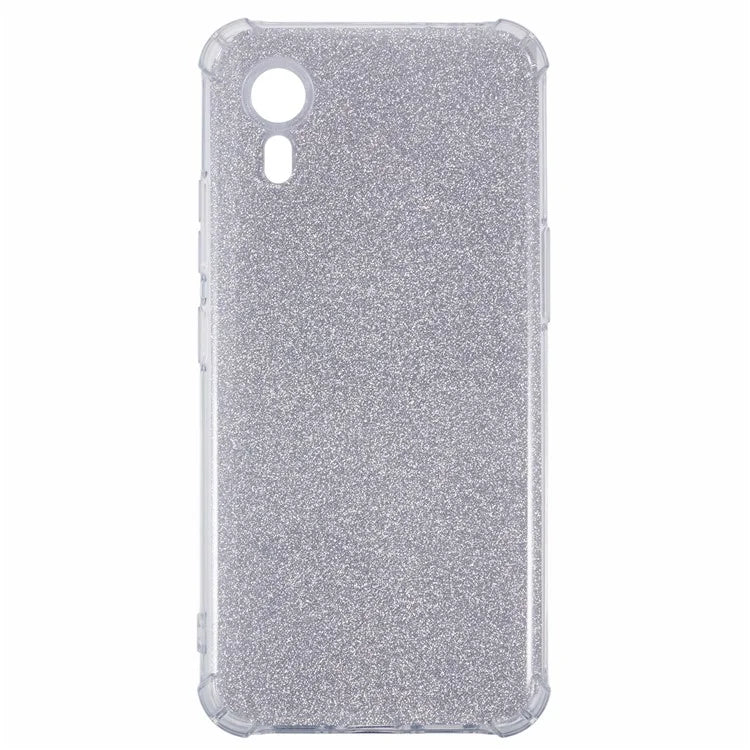 For Samsung Galaxy Xcover7 Clear Case Anti-Drop TPU Back Phone Cover with 4 Removable Papers