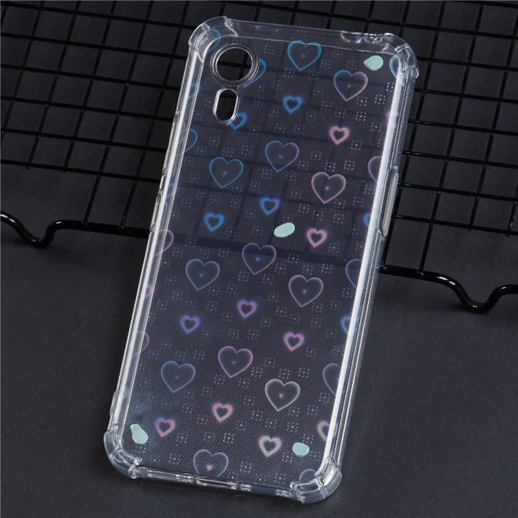 For Samsung Galaxy Xcover7 Clear Case Anti-Drop TPU Back Phone Cover with 4 Removable Papers