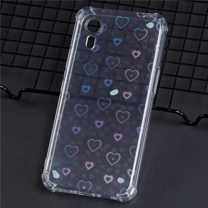 For Samsung Galaxy Xcover7 Clear Case Anti-Drop TPU Back Phone Cover with 4 Removable Papers