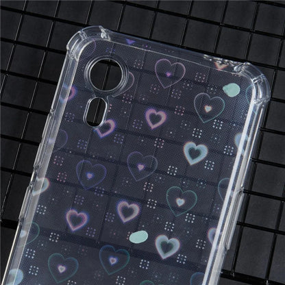 For Samsung Galaxy Xcover7 Clear Case Anti-Drop TPU Back Phone Cover with 4 Removable Papers