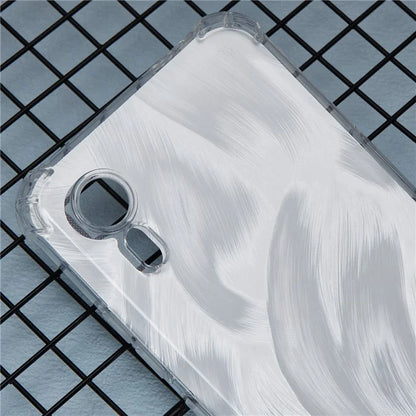 For Samsung Galaxy Xcover7 Clear Case Anti-Drop TPU Back Phone Cover with 4 Removable Papers