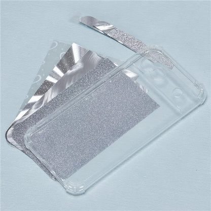 For Google Pixel 8a Phone Case Shockproof TPU Clear Back Cover with 4 Removable Papers