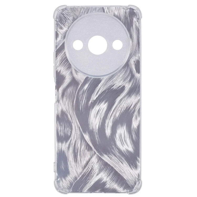 For Xiaomi Redmi A3 4G Clear Phone Case Protective TPU Back Cover with 4 Removable Papers