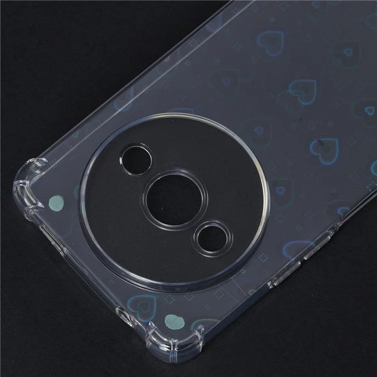 For Xiaomi Redmi A3 4G Clear Phone Case Protective TPU Back Cover with 4 Removable Papers