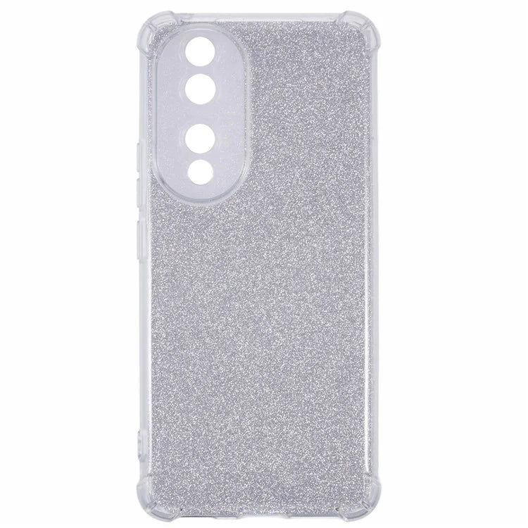 For Honor 90 Clear Phone Case Shockproof TPU Back Cover with 4 Removable Papers