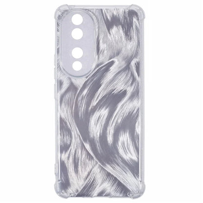 For Honor 90 Clear Phone Case Shockproof TPU Back Cover with 4 Removable Papers