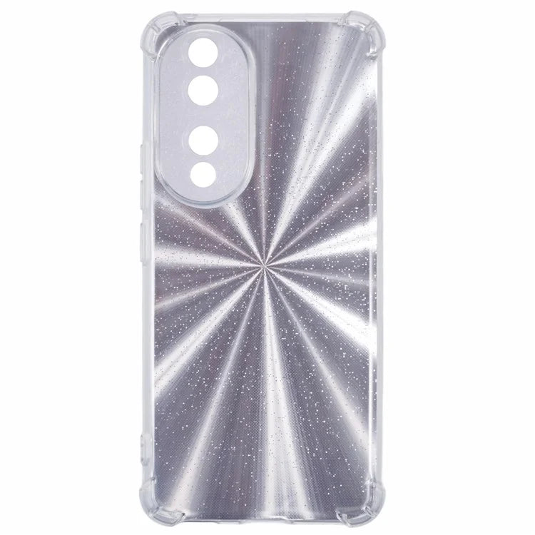 For Honor 90 Clear Phone Case Shockproof TPU Back Cover with 4 Removable Papers