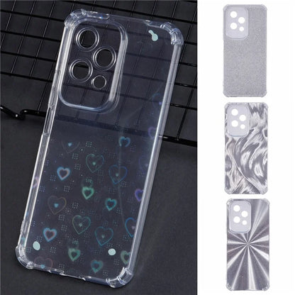 For Honor 200 Lite Shockproof Case TPU Clear Phone Cover with 4 Removable Papers