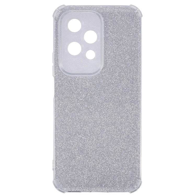 For Honor 200 Lite Shockproof Case TPU Clear Phone Cover with 4 Removable Papers