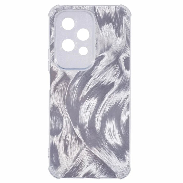 For Honor 200 Lite Shockproof Case TPU Clear Phone Cover with 4 Removable Papers