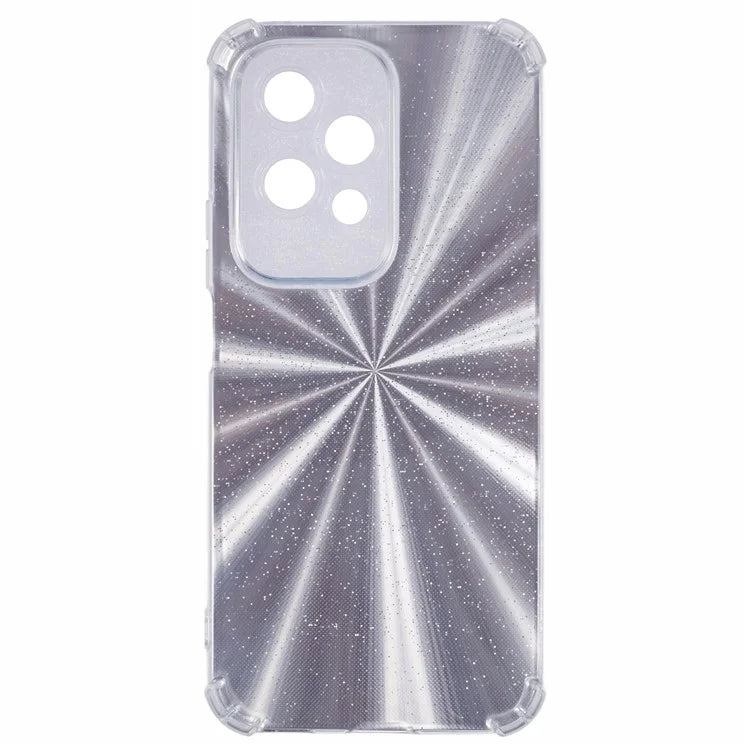 For Honor 200 Lite Shockproof Case TPU Clear Phone Cover with 4 Removable Papers