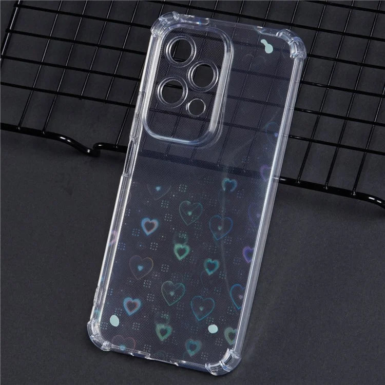 For Honor 200 Lite Shockproof Case TPU Clear Phone Cover with 4 Removable Papers