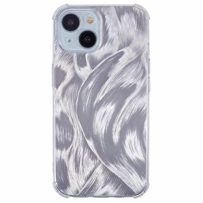 For iPhone 15 Clear Case TPU Back Phone Cover with 4 Removable Papers