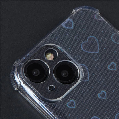 For iPhone 15 Clear Case TPU Back Phone Cover with 4 Removable Papers