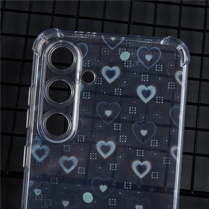For Samsung Galaxy S24 FE Clear Case Soft TPU Phone Cover with 4 Removable Papers