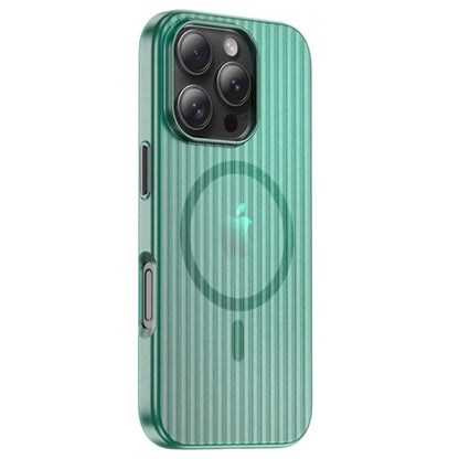For iPhone 16 Pro Case Compatible with MagSafe Hard PC Phone Cover Corrugated Design