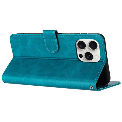 For iPhone 16 Pro Case 3 Card Holder Flip Folio PU Leather Phone Cover