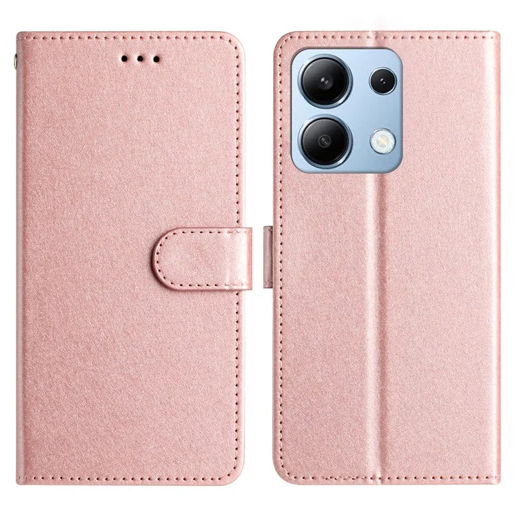 For Xiaomi Redmi Note 13 4G Case Silk Texture Leather TPU Inner Shell Flip Phone Cover