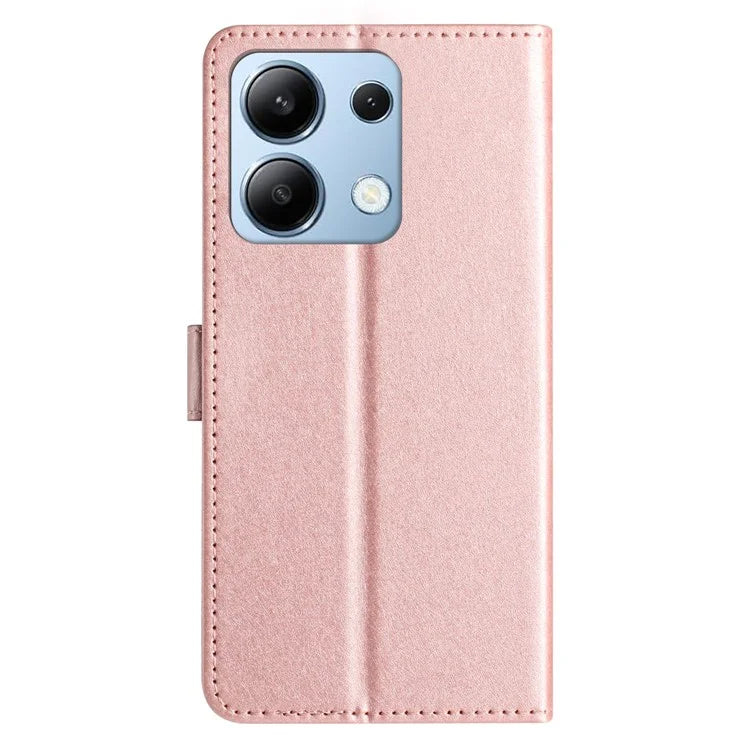 For Xiaomi Redmi Note 13 4G Case Silk Texture Leather TPU Inner Shell Flip Phone Cover