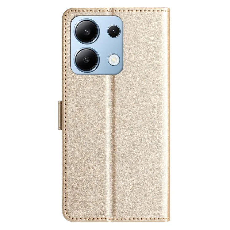 For Xiaomi Redmi Note 13 4G Case Silk Texture Leather TPU Inner Shell Flip Phone Cover