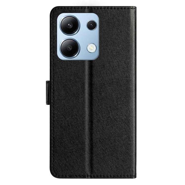 For Xiaomi Redmi Note 13 4G Case Silk Texture Leather TPU Inner Shell Flip Phone Cover