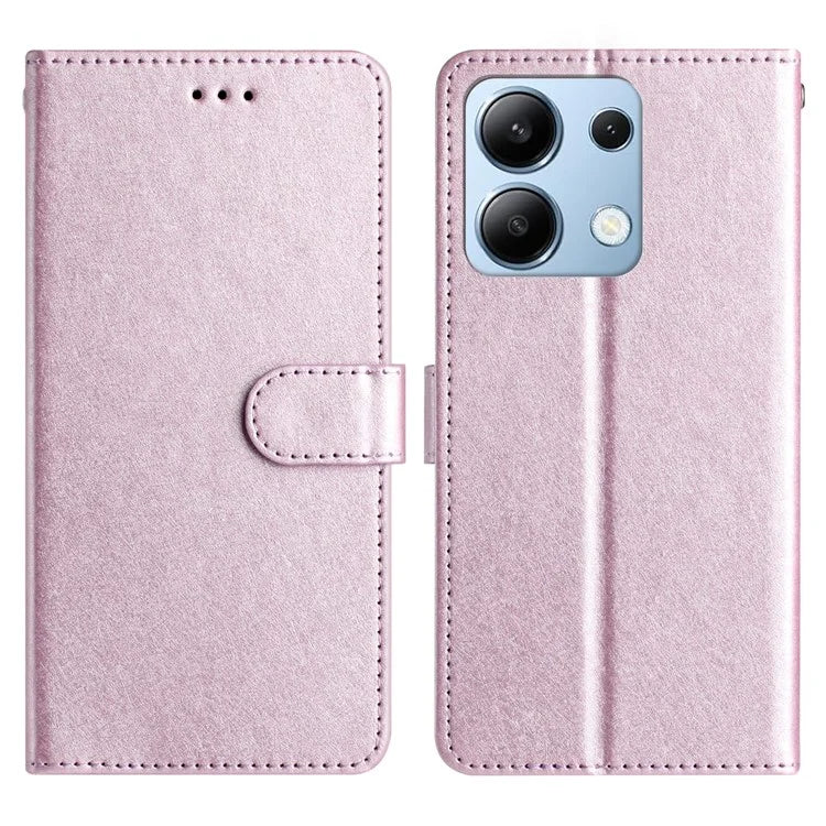 For Xiaomi Redmi Note 13 4G Case Silk Texture Leather TPU Inner Shell Flip Phone Cover