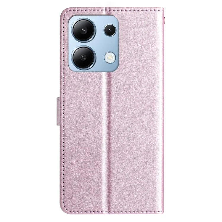 For Xiaomi Redmi Note 13 4G Case Silk Texture Leather TPU Inner Shell Flip Phone Cover