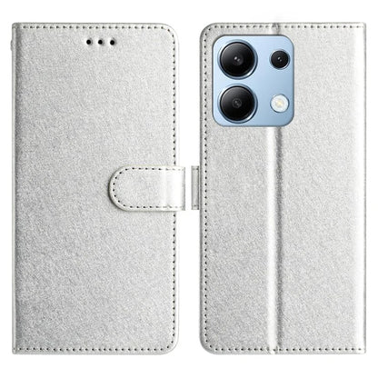 For Xiaomi Redmi Note 13 4G Case Silk Texture Leather TPU Inner Shell Flip Phone Cover