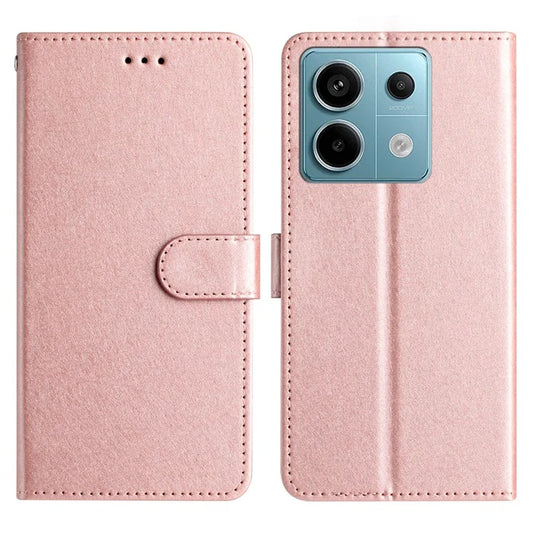For Xiaomi Redmi Note 13 5G Case Leather Flip Wallet Phone Cover Silk Texture