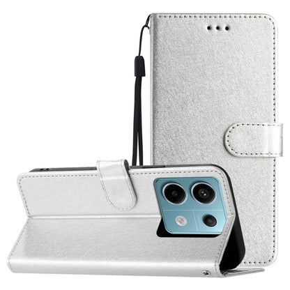 For Xiaomi Redmi Note 13 5G Case Leather Flip Wallet Phone Cover Silk Texture