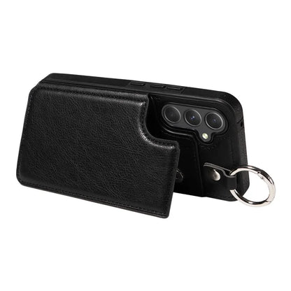 003 For Samsung Galaxy A54 5G Case Anti-Drop Ring Buckle Leather Back Cover Card Holder